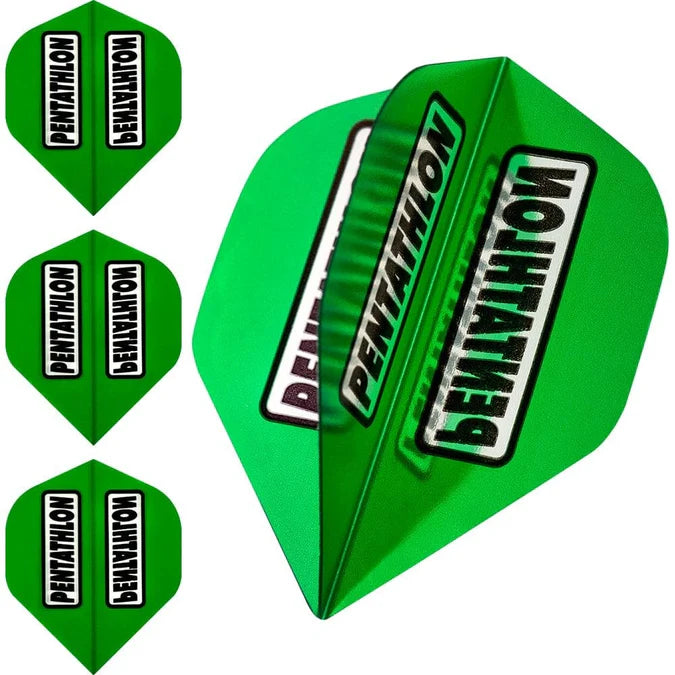 Dart Flights - Pentathlon Colours - Extra Strong - Clear Window - Std