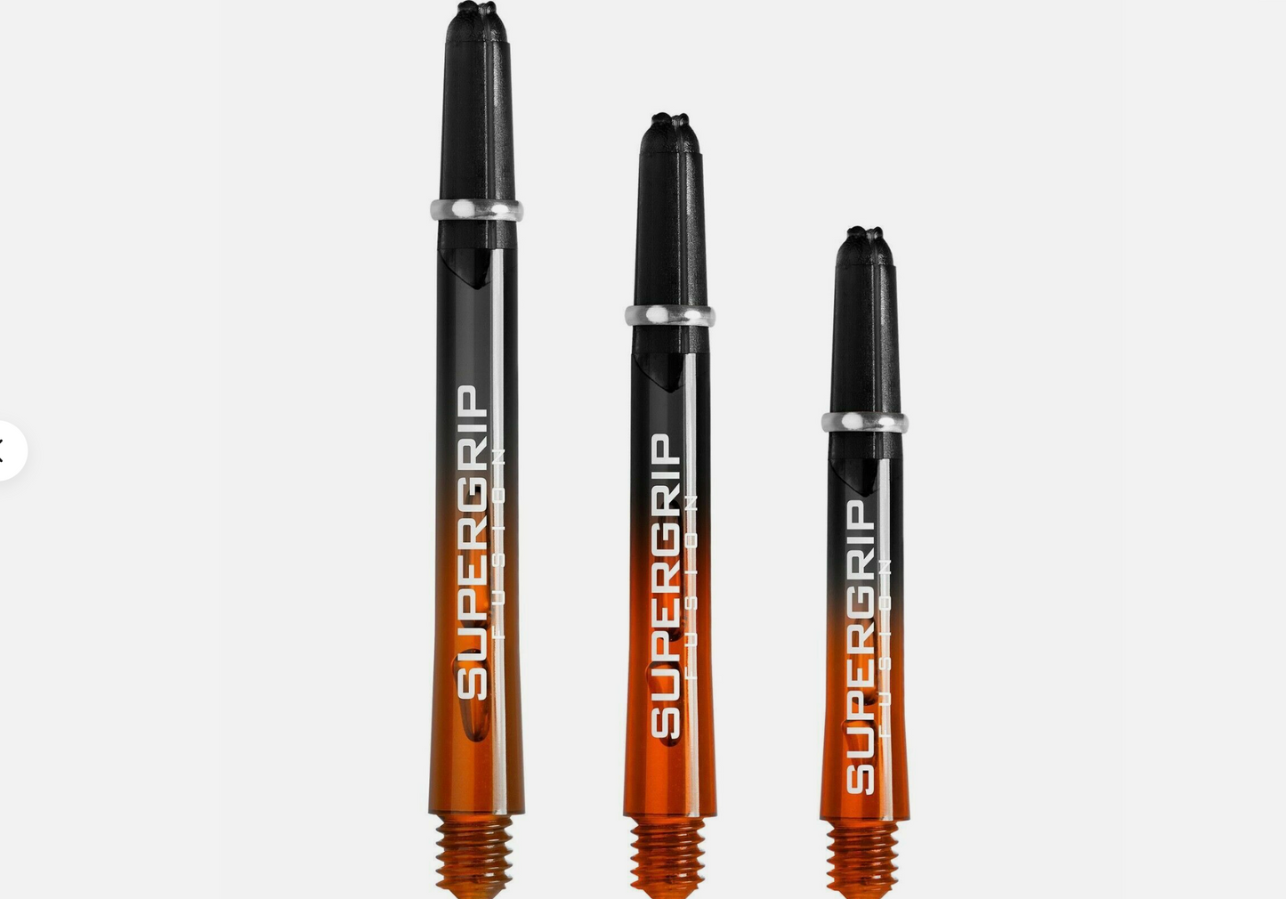 *HARROWS SUPERGRIP FUSION X SHAFTS - DART STEMS - ORANGE TWEENIE