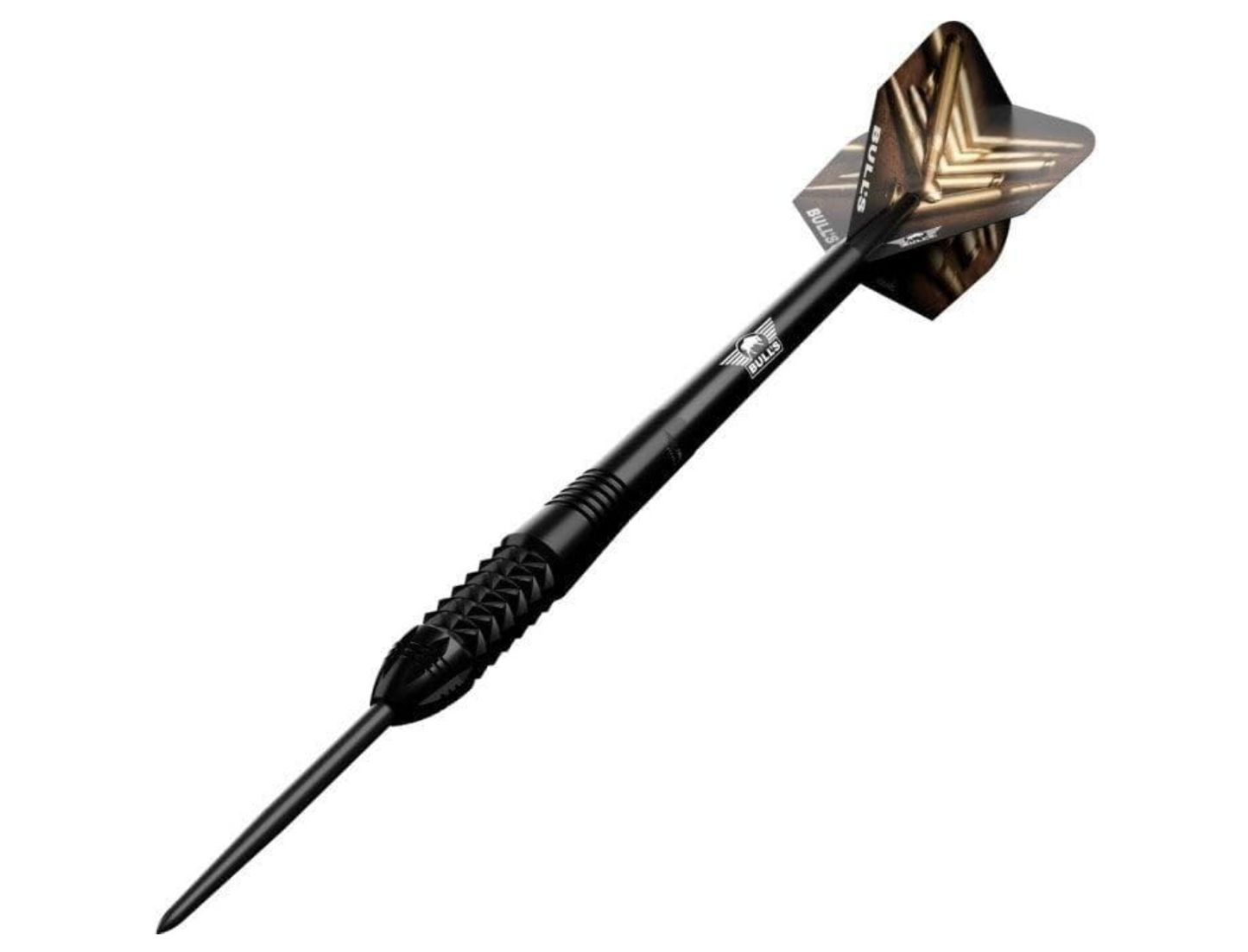 BULLS CALIBER BLACK DARTS - STEEL TIP - 90% TUNGSTEN 24G