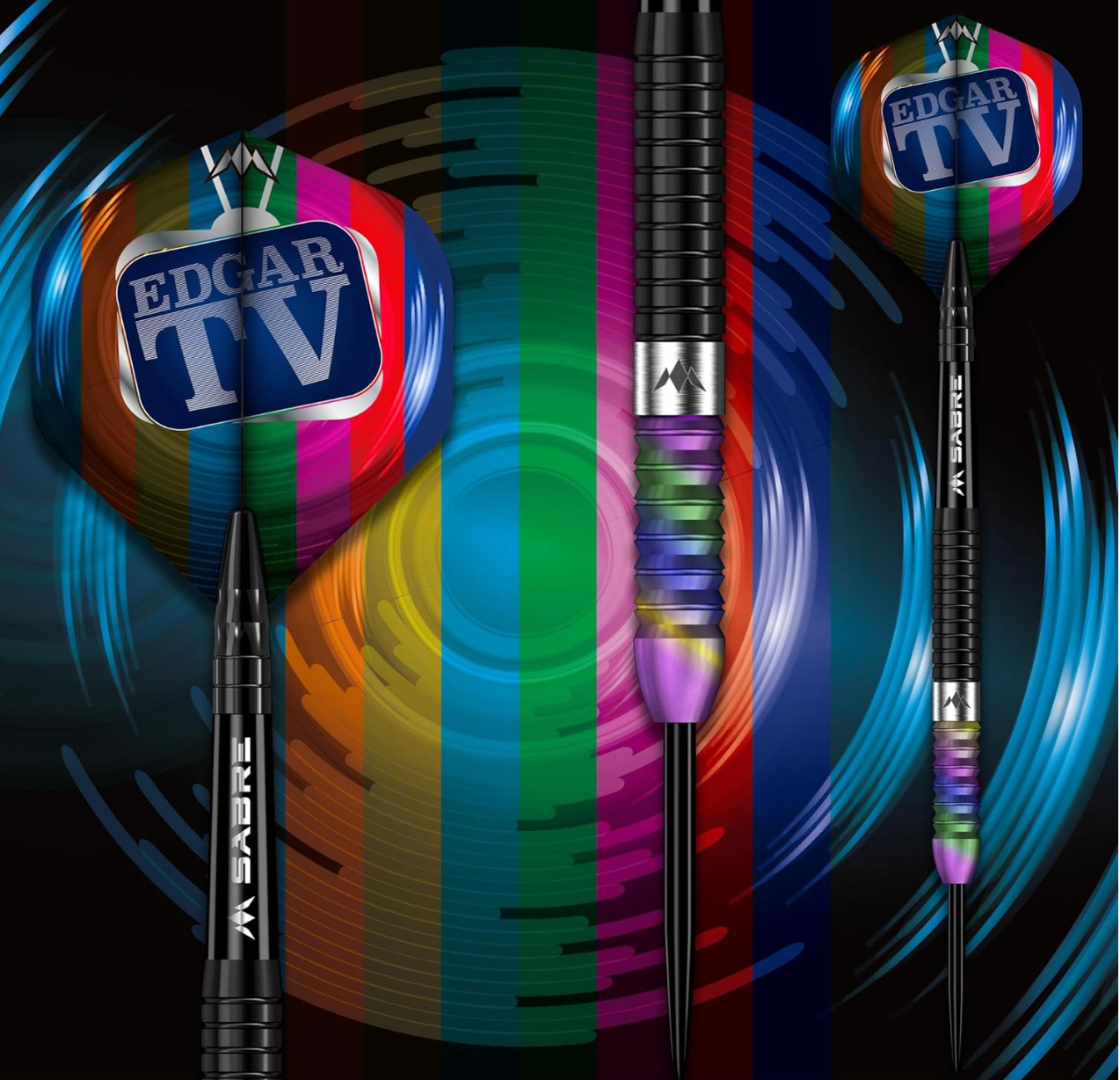 MISSION MATTHEW EDGAR DARTS - STEEL TIP - 90% TUNGSTEN - BLACK & CORAL PVD 25G