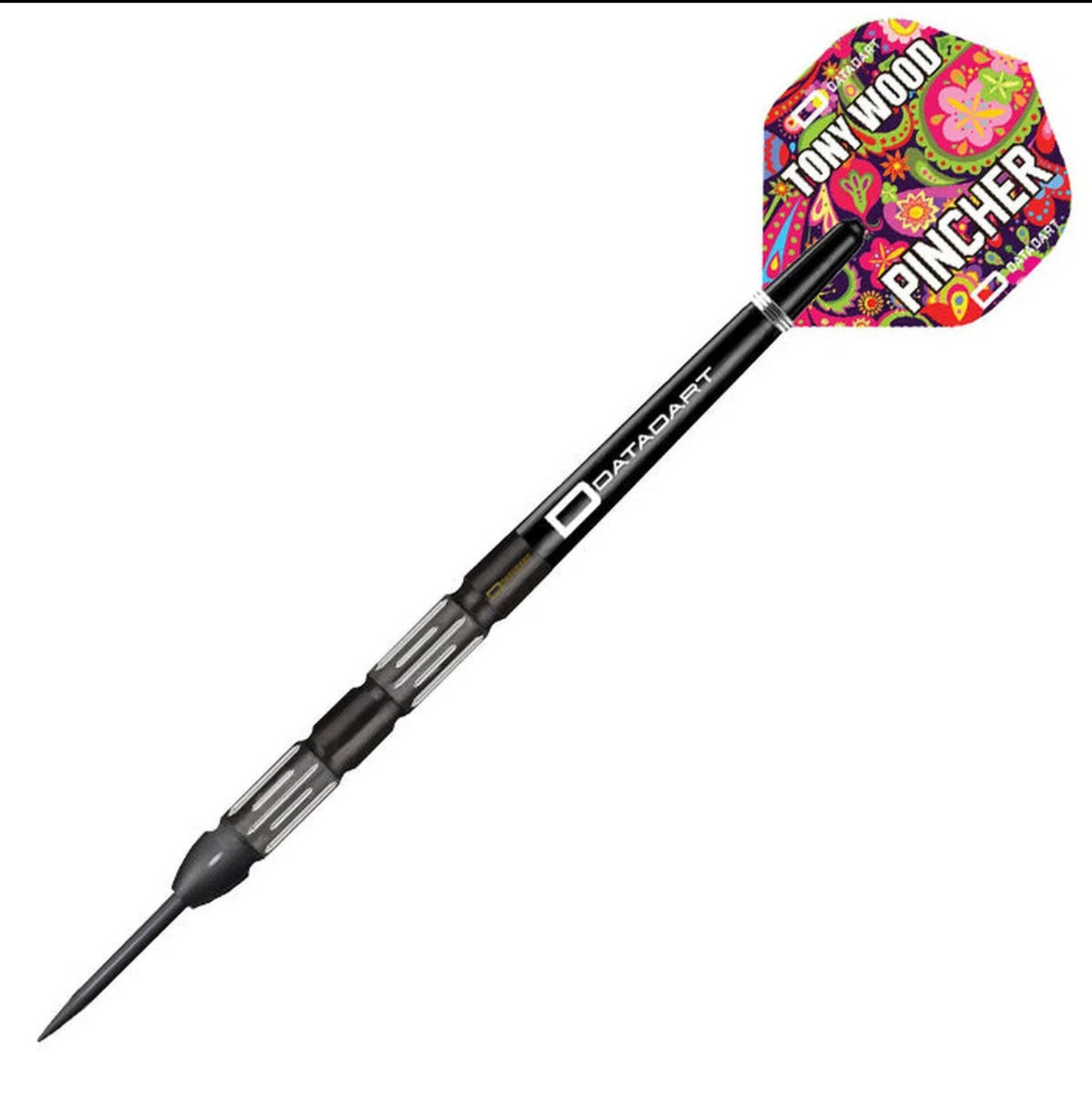 DATADART TONY WOOD DARTS - STEEL TIP - 95% - BLACK TITANIUM 25G