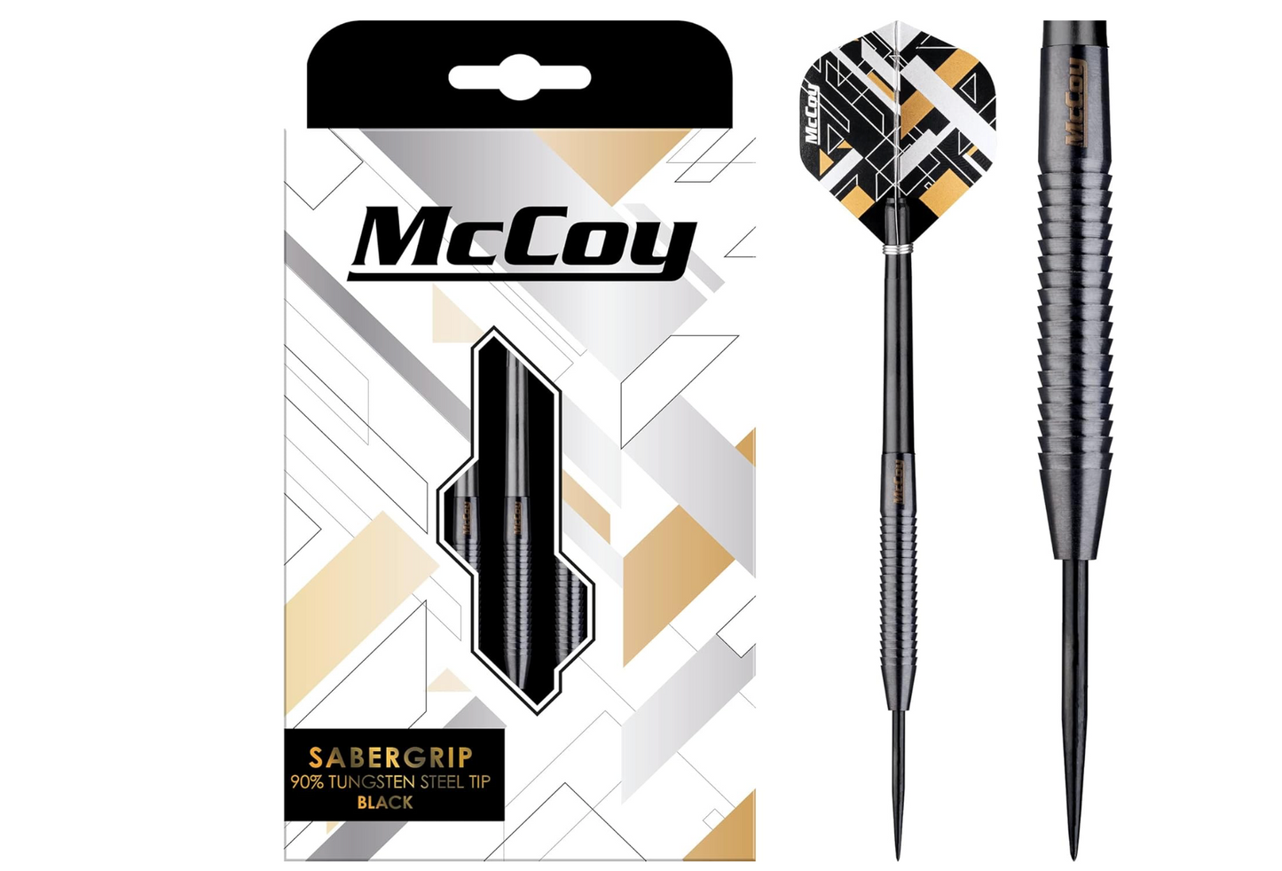 MCCOY SABERGRIP - 90% STEEL TIP TUNGSTEN - BLACK 24G