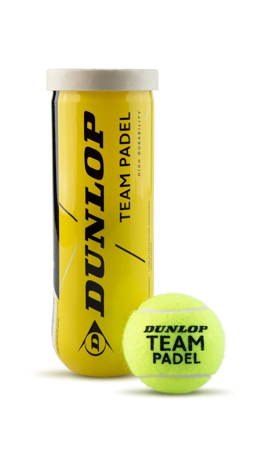 Dunlop Team Padel Balls High Durability Tube Of 3