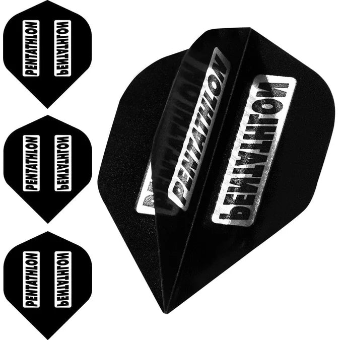 Dart Flights - Pentathlon Colours - Extra Strong - Clear Window - Std