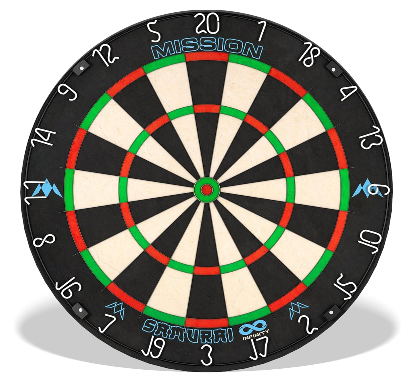 MISSION SAMURAI INFINITY DARTBOARD - PROFESSIONAL BOARD - BLACK RING