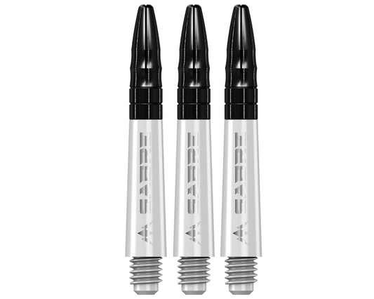 MISSION SABRE SHAFTS - POLYCARBONATE DART STEMS - WHITE - BLACK TOP