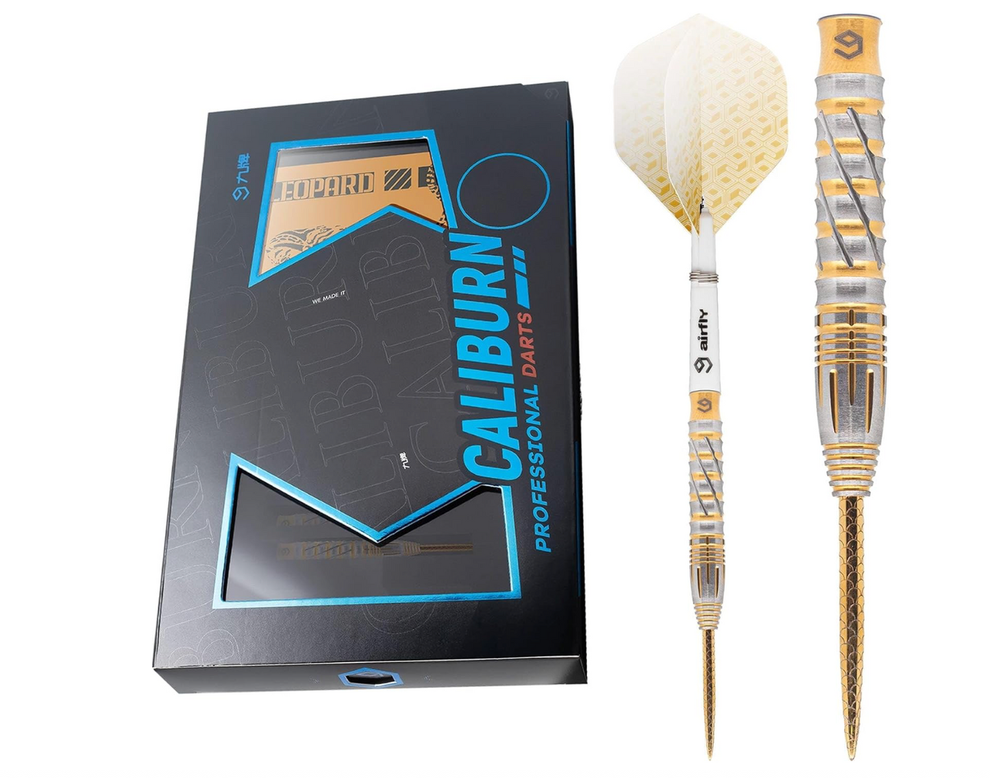 CALIBURN LEOPARD DARTS - STEEL TIP - 90% - GOLD 22G